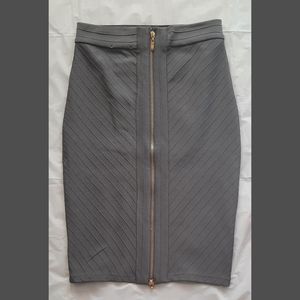 Fashionnova high-waisted gray pencil skirt